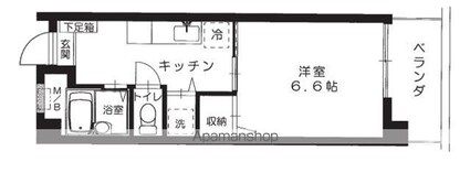 広島県広島市中区舟入幸町[1DK/23.53m2]の間取図