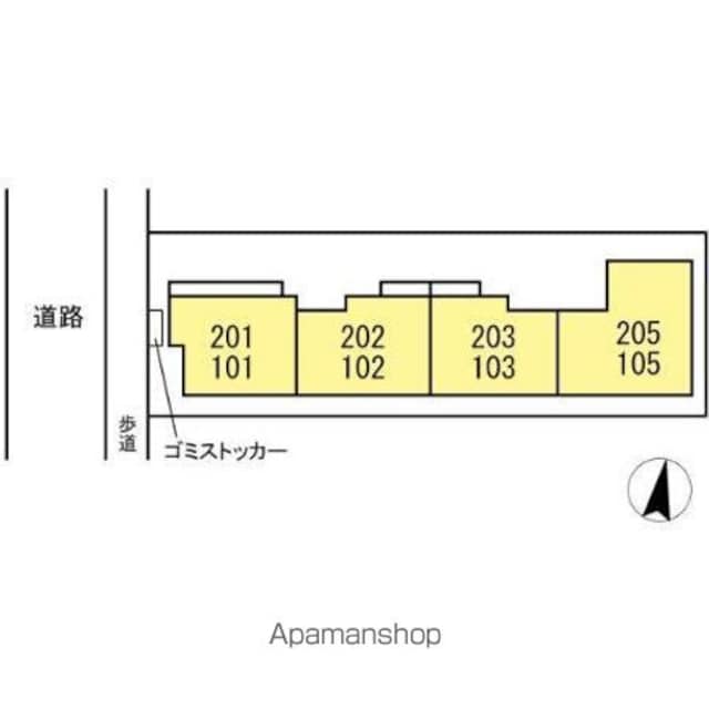 東京都江戸川区北小岩６丁目[1LDK/41.66m2]の配置図