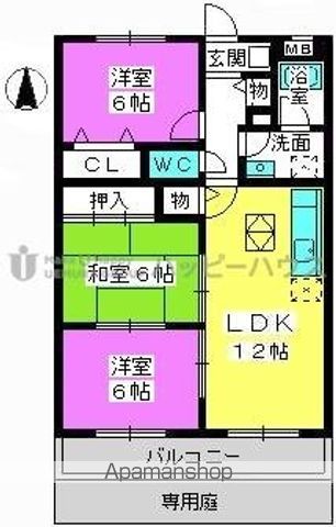 サンハイツ公園通りの間取り