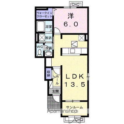 セレノⅡ[1LDK/50.29m2]の間取図