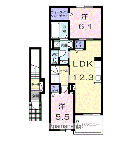 聖和町アパート の間取り
