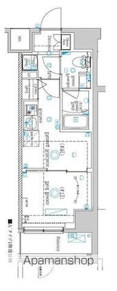 ラフィスタ中野本町[1DK/25.51m2]の間取図