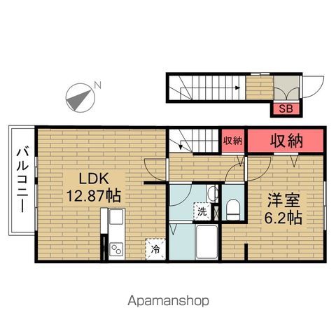 【府中市西府町のアパートの間取り】