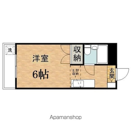 セントヴィラ貝取[1R/17.41m2]の間取図