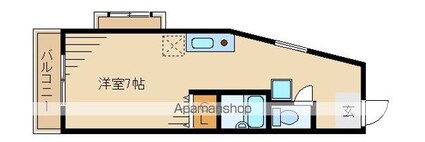 ルーク西早稲田[1K/23m2]の間取図