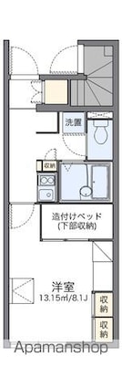 レオパレスビアンネートル[1K/23.61m2]の間取図