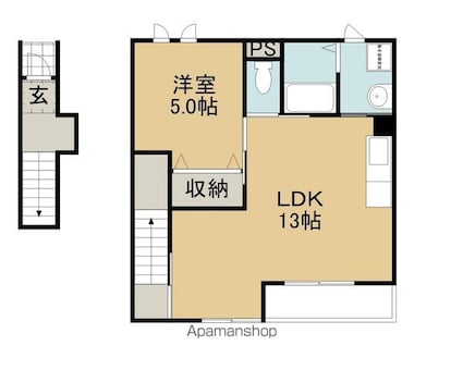 プレミアージュＫ[1LDK/44.94m2]の間取図