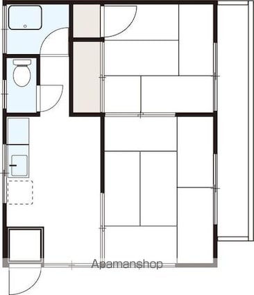 グレーエス日光[2K/29.96m2]の間取図