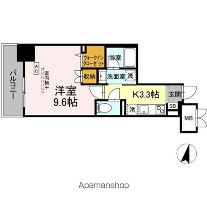 ＢＵＬＬ　ｈｏｕｓｅ[1K/32.07m2]の間取図