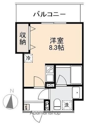 Ｏｌｔｅｇａ（オルテガ）[1R/24.81m2]の間取図