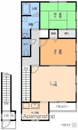 エムズストリート　Ｂ棟[2LDK/59.62m2]の間取図
