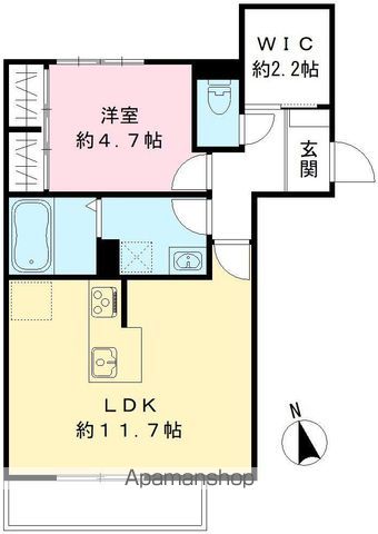 岐阜市北一色のアパートの間取り