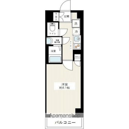 ＧＥＮＯＶＩＡ練馬高野台ｓｋｙｒｕｎ[1K/25.7m2]の間取図