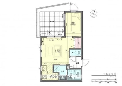 ＴＭＲ[1LDK/31.69m2]の間取図
