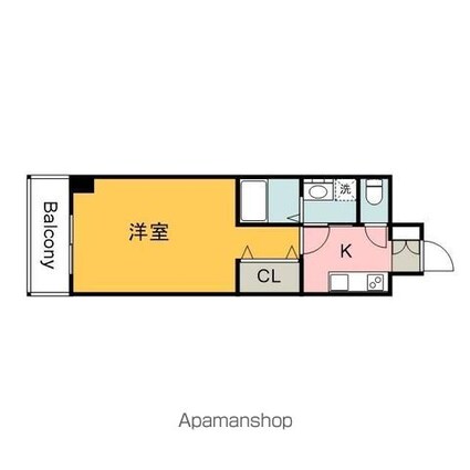 広島県広島市西区大芝１丁目[1K/29.3m2]の間取図