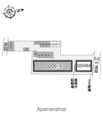 レオパレスルピナス[1K/26.08m2]の配置図