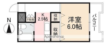 Ｌコート[1K/24m2]の間取図