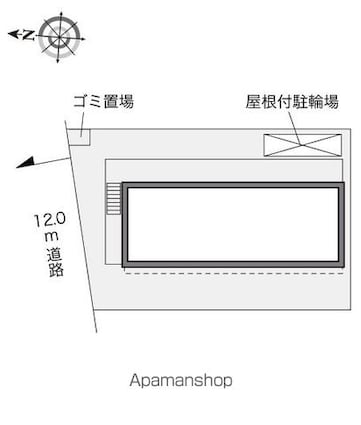 レオパレスＧＡＩＡ[1K/19.87m2]の配置図
