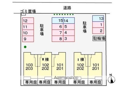 Ｐｏｒｔｅ　Ｒｅｇａｌｏ　Ⅰ[1LDK/45.82m2]の配置図