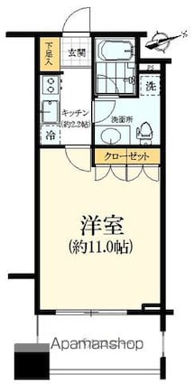 グランハイツ代々木[1K/31.36m2]の間取図
