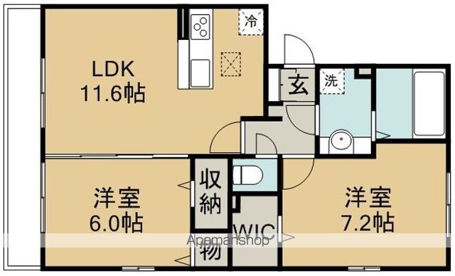 シャンティーユ曙台 IIの間取り写真