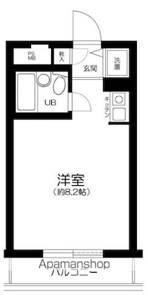 ハイネスプラザ新宿５[1R/20.7m2]の間取図