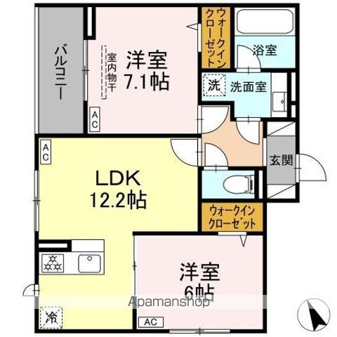 D PAINA 宿河原6 IIの間取り写真