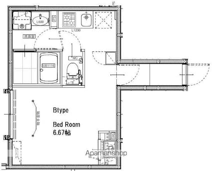 ＦＡＩＲ上井草[1R/22.41m2]の間取図