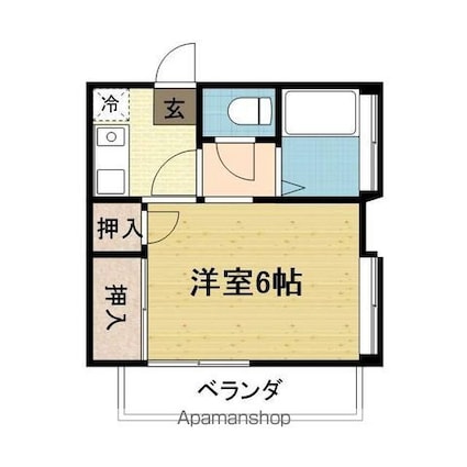 余戸徳和ビル[1K/20m2]の間取図