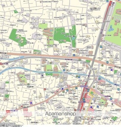 東京都新宿区高田馬場３丁目[1DK/28.55m2]の配置図