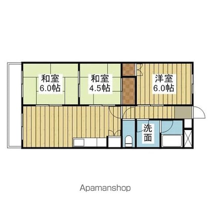 愛媛県松山市上市２丁目[3DK/55m2]の間取図