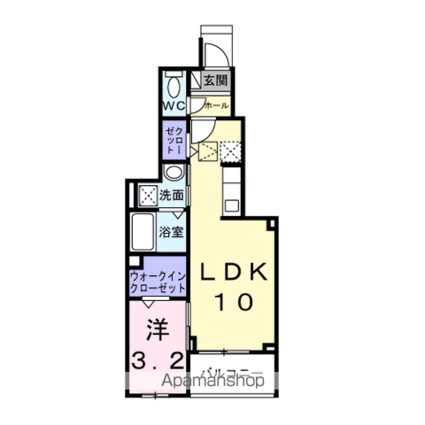 オリオン[1LDK/35.02m2]の間取図