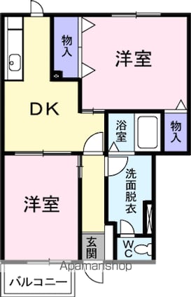 グリーンビレッジ[2DK/47.93m2]の間取図