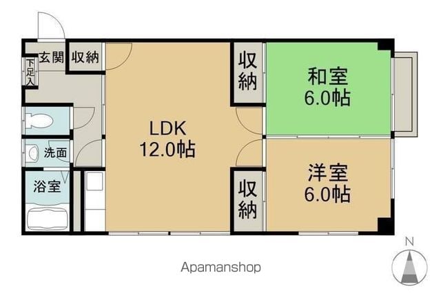 木谷マンションの間取り写真