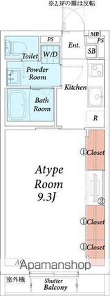 リブリ・ヴィータ[1K/29.81m2]の間取図