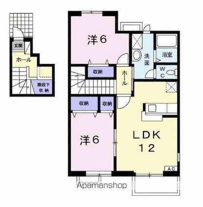 エトワールⅠ[2LDK/65.64m2]の間取図