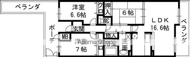 阪急ヒルズコート高槻アネックスの間取り写真