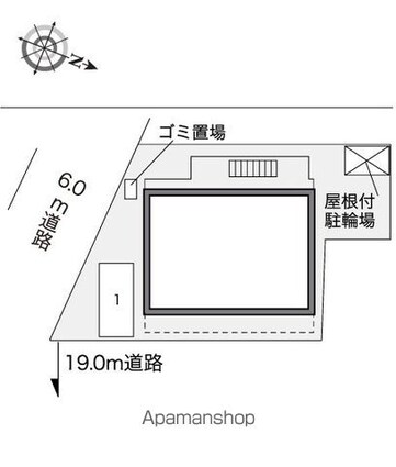 レオパレス和[1K/19.87m2]の配置図