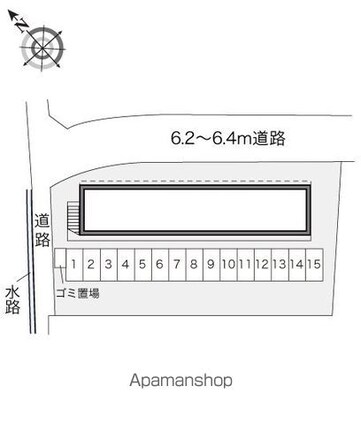 レオパレス城南[1K/22.7m2]の配置図