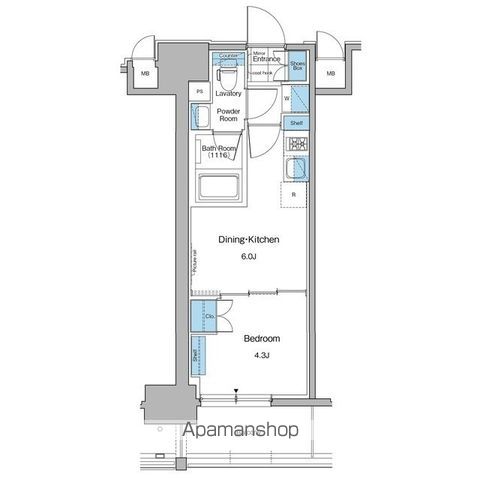 【ルフォンプログレ秋葉原マークスの間取り】