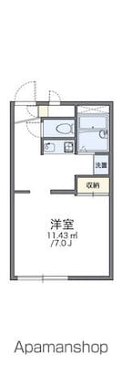 レオパレスミレナリス[1K/23.18m2]の間取図