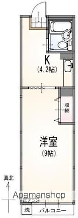 中野永谷マンション[1K/28.89m2]の間取図