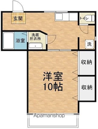 ハイツフルタ[1K/39.3m2]の間取図