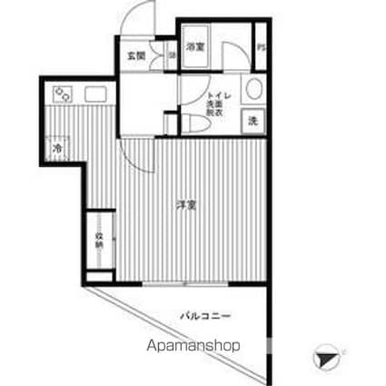 レ・シャンブル・ヴァレ・アネックス[1R/26.5m2]の間取図