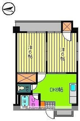 スカイハイツ[2DK/36.45m2]の間取図