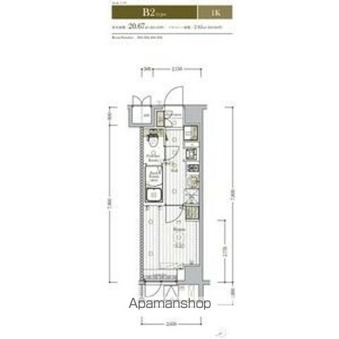 立川市錦町のマンションの間取り