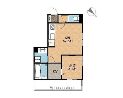 シャルール[1LDK/40.3m2]の間取図