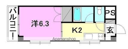 グランピアＨＯＭＥＮ[1K/23.46m2]の間取図