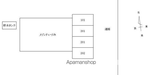 メゾン・ド・いづみ[1LDK/40.09m2]の配置図