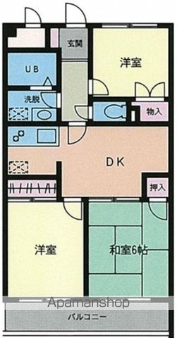 【小金井市貫井南町のマンションの間取り】